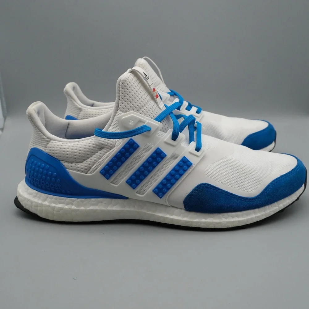 Adidas Ultraboost DNA x LEGO Mens White Blue Sneaker H67952 13 Running Shoe - Picture 13 of 13